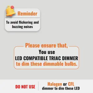 paul russells LED GLS Dimmable Bulb Edison Screw ES E27, 8.5W 806Lumens A60, 60w Equivalent, 2700K Warm White Light Bulbs