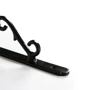 Hammer & Tongs Scroll Iron Shelf Bracket - D155mm - Black - Pack of 2