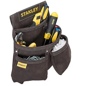 Stanley STA180116 Leather Double Pouch Nail Screw Tool Pouch STST1-80116