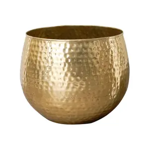 Melody Maison Gold Hammered Metal Planter 20cm x 20cm