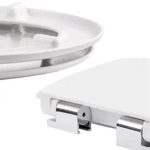 Toilet Seat - soft-close, durable hinges, easy to install, 45.5 x 38 x 5 cm - stone-optics