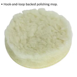 Hook and Loop Backed Polishing Mop - 75mm Diameter - Polishing & Buffing