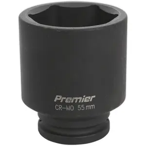 Premium 55mm Forged Deep Impact Socket - 3/4 Inch Drive for Heavy Duty Use