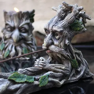 Green Man Incense Stick Holder for Aromatherapy