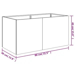 Berkfield Planter 80x40x40 cm Corten Steel