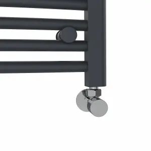 Right Radiators 1400x300 mm Curved Heated Towel Rail Radiator Bathroom Ladder Warmer Anthracite