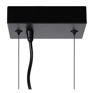 Lucide Fabian Modern Cube Pendant Light - 1xE27 - Black