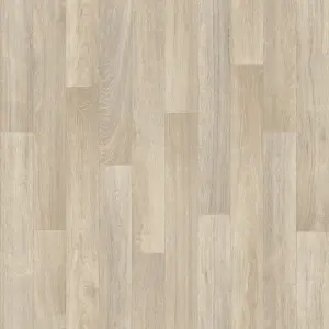 Beige Modern Wood Effect Anti-Slip Vinyl Flooring for Home, Shops, Offices, 2.8mm Thick Vinyl Sheet-2m(6'6") X 4m(13'1")-8m²