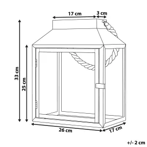 Beliani Modern Lantern KASOS Metal Copper