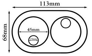 Wirquin 15mm Double Pipe Cover Chrome PVC Radiator Plastic Water Collar