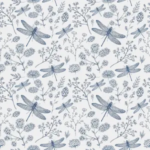 Bobbi Beck eco-friendly blue dragonfly wallpaper