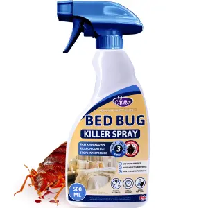 Aviro Bed Bug Spray - Fast Acting Bed Bug Killer for Immediate Control & Long Lasting Prevention. 500ml