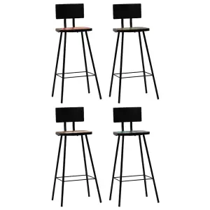 Berkfield 5 Piece Bar Set Black