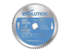 Evolution Thin Steel Cutting Mitre Saw Blade 255 x 25.4mm x 70T