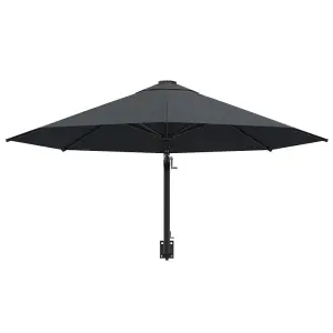 Berkfield Wall-Mounted Parasol with Metal Pole 300 cm Anthracite