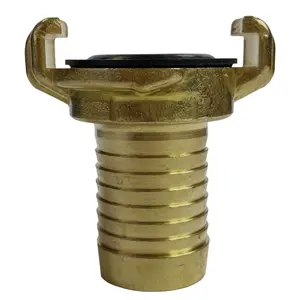 Garden watering solid brass geka style hosepipe claw fittings/connectors (PACK OF 2) 3/4" barb x2