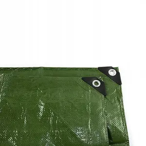 Tarpaulin Regular And Heavy Duty Waterproof Cover Tarp Ground Sheet Multi Sizes Green 2m x 8m