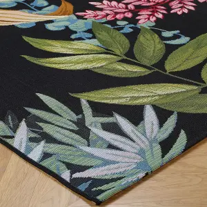 MultiColoured Floral Outdoor Rug, Modern Stain-Resistant Area Rug For Patio Decks, Nature Print Area Rug-160cm X 235cm