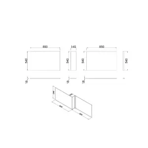 Rinse Bathrooms 1700mm L Shape Bath Front Panel 18mm MDF Painting Matte Blue Adjustable Height for Bathroom Soaking Tub