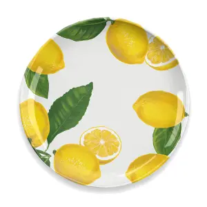 Purely Home Lemon Fresh Melamine Dinner Plates - Set of 8