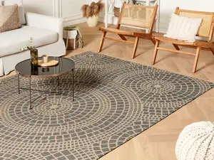 Jute Area Rug 200 x 300 cm Beige and Grey ARIBA