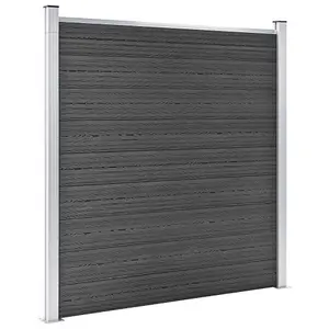 Berkfield Fence Panel WPC 180x186 cm Black