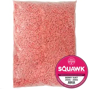 5kg SQUAWK Berry Suet Pellets - Quality High Energy Garden Wild Bird Feed