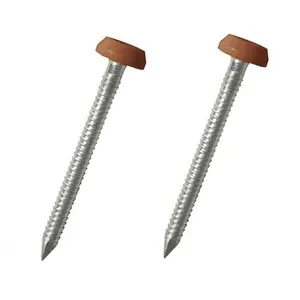 1000 x Dark Cherry Oak UPVC 30mm Poly Top Pins Plastic Headed Fascia Fixings