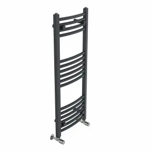 Right Radiators 1000x400 mm Curved Heated Towel Rail Radiator Bathroom Ladder Warmer Anthracite