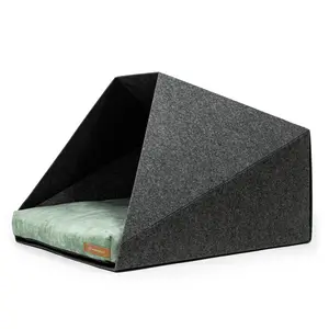 Polyester Pet Bed Dark Grey/Green