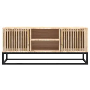 Berkfield TV Cabinet 105x30x45 cm Engineered Wood and Iron