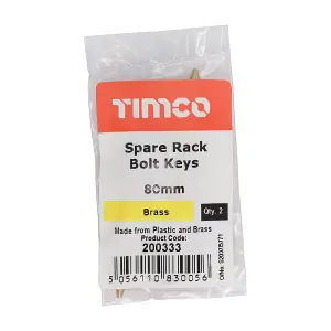 TIMCO Spare Rack Bolt Keys - 80mm