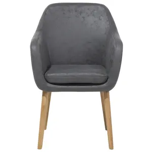 Dining Chair YORKVILLE Faux Leather Grey