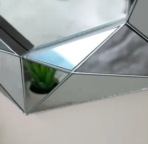 Large Jewel Cut Bevelled Wall Mirror