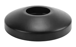 Tycner 32mm Black Finished Steel Hole Collar Rose Sink Basin Drain Waste Trap Cover