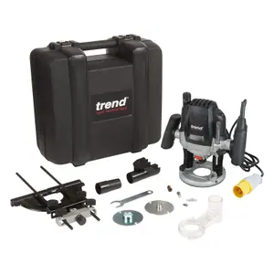 Trend T7ELK 110V 1/2in Variable Speed Router Plunge Cut Soft Start 1750W Cased