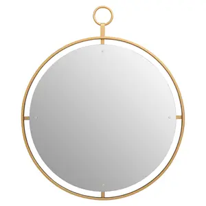 Interiors by Premier Minimalist Wall Mirror With Ring, Versatile Round Shaped Wall Mirror, Compact And Lightweight Wall Mirror