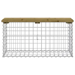 Berkfield Garden Bench Gabion Design 83x31.5x42 cm Impregnated Wood Pine