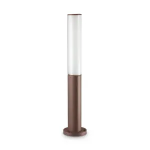 Luminosa Etere Integrated LED Outdoor Bollard Lamp 1 Light Coffee 4000K IP44