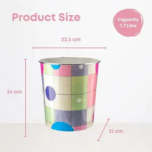 MantraRaj Plastic Waste Paper Basket Bin Round Waste Basket Trash Can Lightweight Recycling Rubbish Bin (Square)