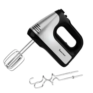 Innoteck Kitchen Pro 6 Speed +Turbo Boost Electric Hand Mixer with Stainless Steel Dough Hook & Whisk Attachments For Baking -400W