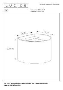 Lucide Xio Modern Up Down Wall Light - LED Dim. - G9 - 1x3,5W 2700K - Grey