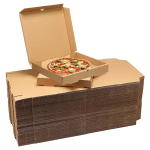 10 x Brown 7" (7.5 x 7.5 x 1.5") Cardboard Postal, Takeaways, Restaurants, Desserts & Pizza Take Out Boxes