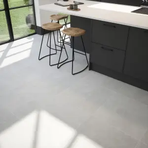 Johnson Tiles Marlow Grey Matt Cement tile effect Porcelain Indoor Wall & floor Tile Sample