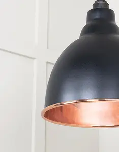 Smooth Copper Brindley Pendant in Elan Black