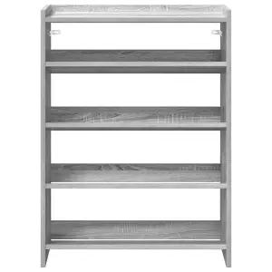 Berkfield Shoe Rack Grey Sonoma 80x25x61.5 cm Engineered Wood