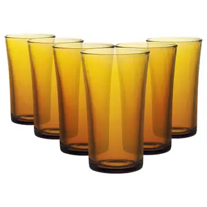 Duralex - Lys Highball Glasses - 280ml - Amber - Pack of 6