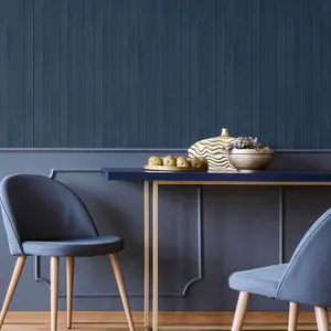 Flat Wooden Plank Wallpaper Blue Arthouse 924605