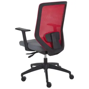 Beliani Traditional Office Chair Red VIRTUOSO