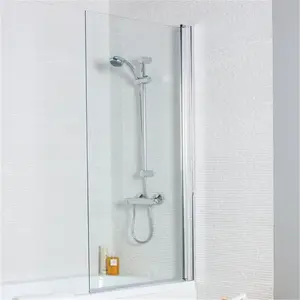 Premium Straight Bath Screen Square Edge 1435 x 780mm